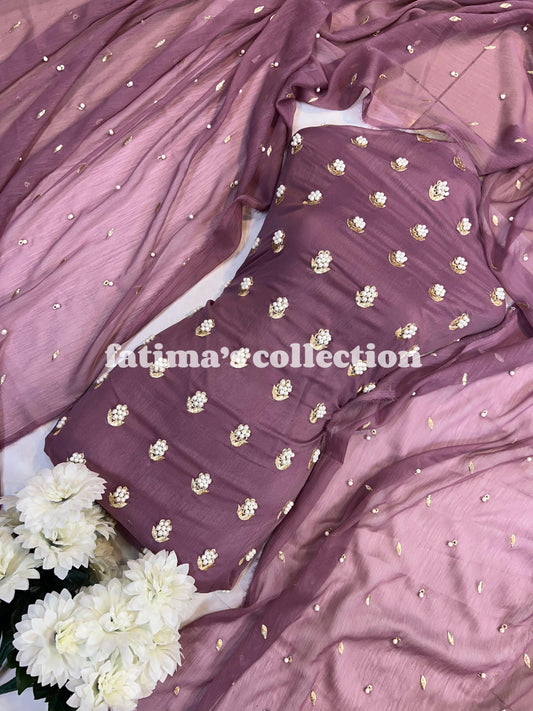 🌟 7 Pulse Soft Chiffon 3PC Suit 🌟 (PEYAZI)
